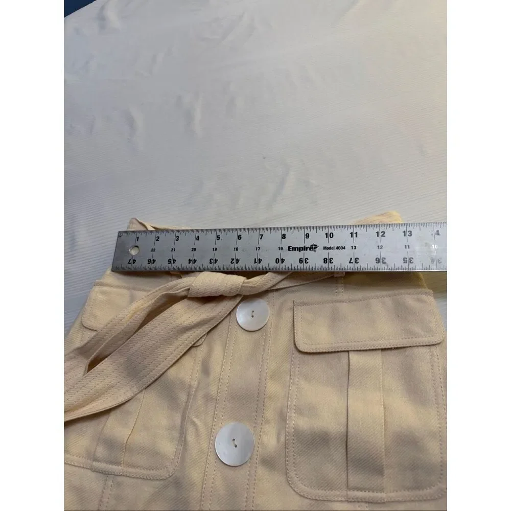 Kate Spade Linen Blend Button Skirt Size 0